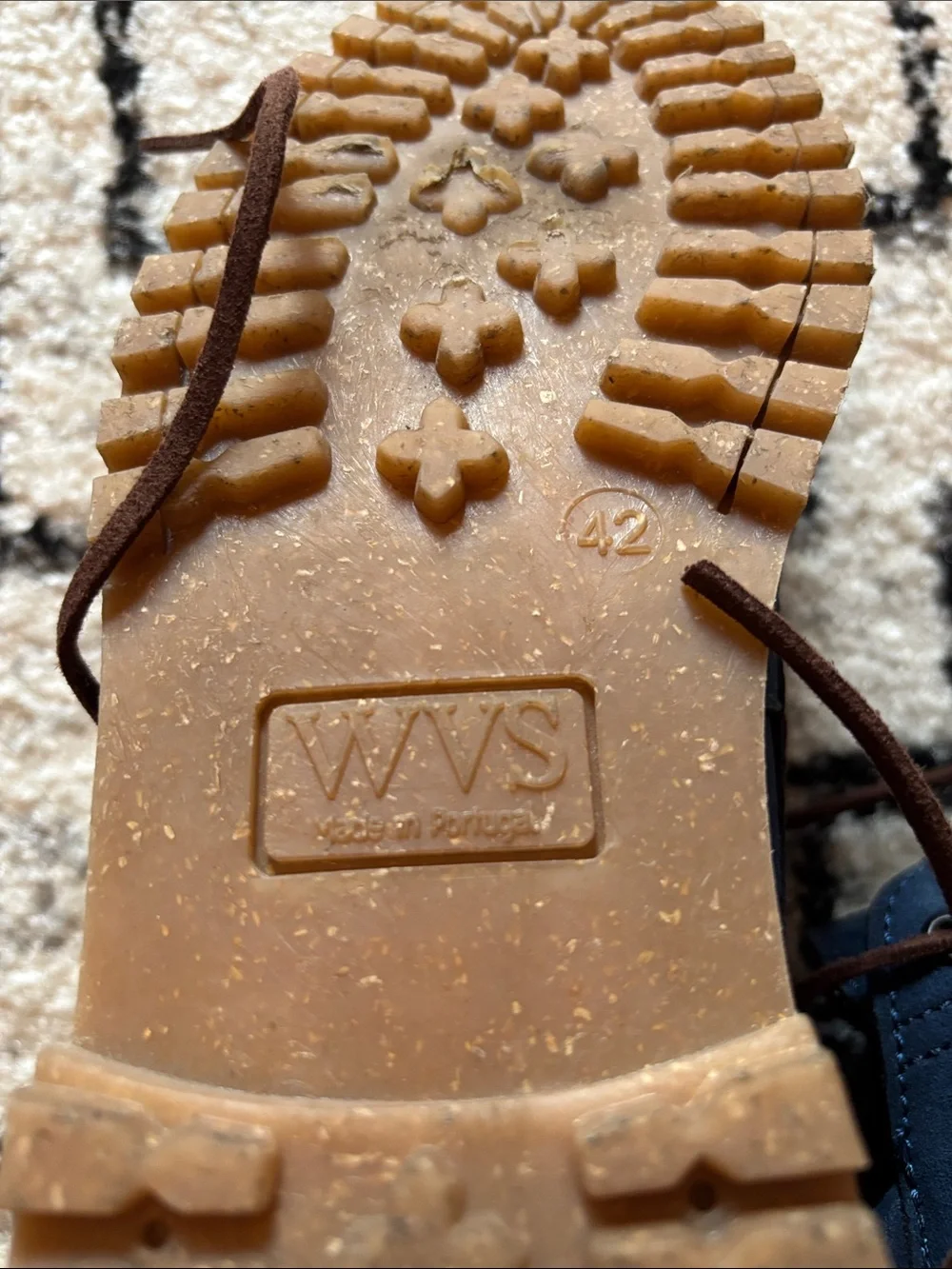 Navy Suede boat shoes with Brown Laces